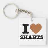 I Heart Sharts Funny Icon Graphic Sleutelhanger (voorkant)