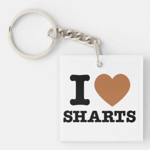 I Heart Sharts Funny Icon Graphic Sleutelhanger