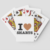 I Heart Sharts Funny Icon Graphic Speelkaarten (Achterkant)