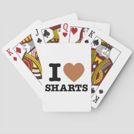 I Heart Sharts Funny Icon Graphic Speelkaarten