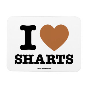 I Heart Sharts Grappig Icoon Grafisch Magneet