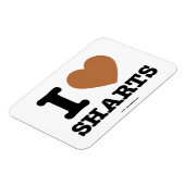 I Heart Sharts Grappig Icoon Grafisch Magneet (Linkerzijde)