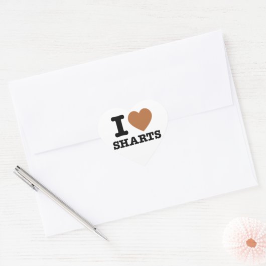 I Heart Sharts Hart Sticker (Envelop)