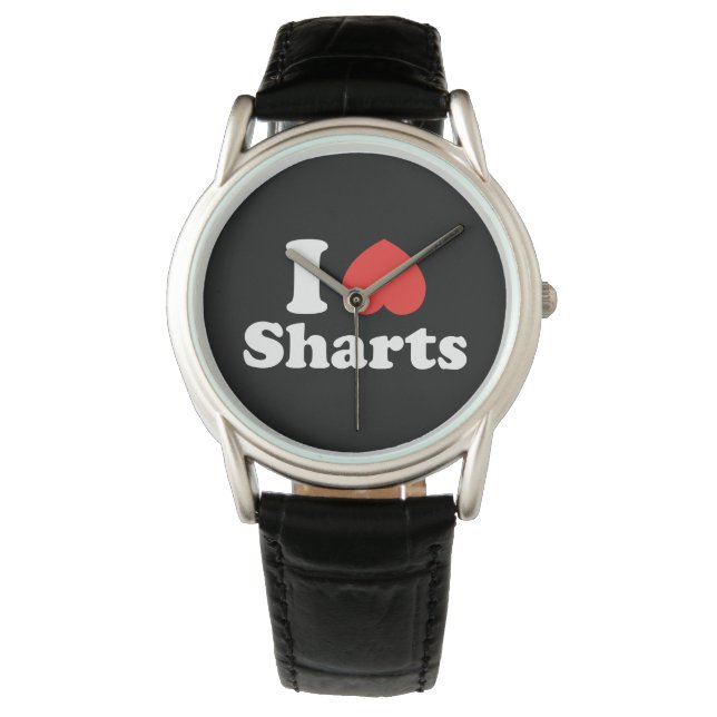 I Heart Sharts Horloge (Voorkant)