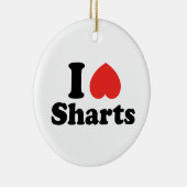 I Heart Sharts Keramisch Ornament (Rechts)