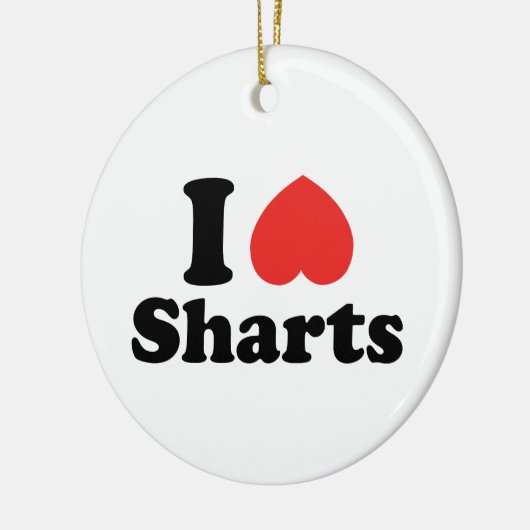 I Heart Sharts Keramisch Ornament (Links)