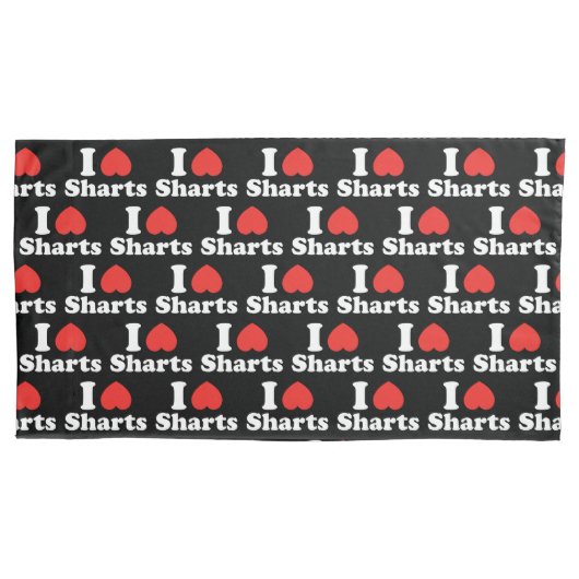 I Heart Sharts Kussensloop (Voorkant-Links)