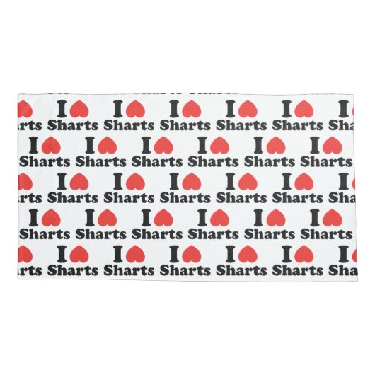 I Heart Sharts Kussensloop (Achterkant-Links)