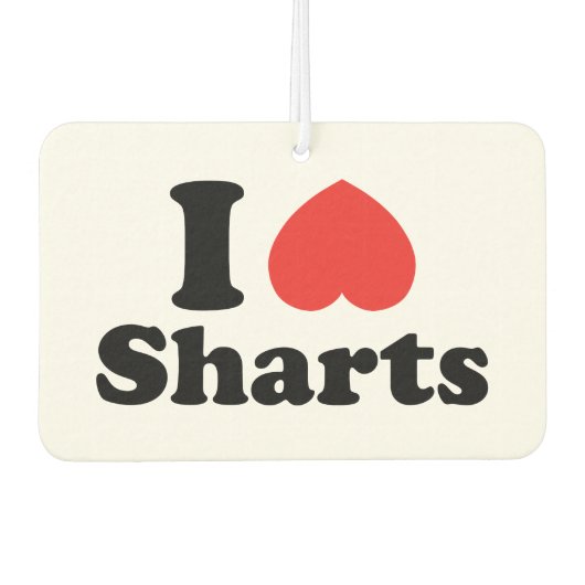 I Heart Sharts Luchtverfrisser (Voorkant)