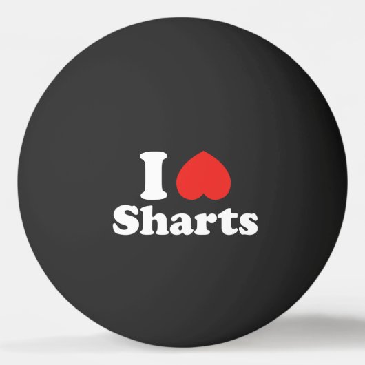 I Heart Sharts Ping Pong Ball (Voorkant)
