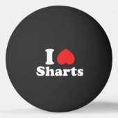 I Heart Sharts Ping Pong Ball (Achterkant)