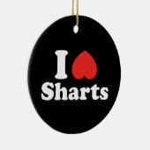 I Heart Sharts Ping Pong Ball Keramisch Ornament (Rechts)
