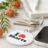 I Heart Sharts Sleutelhanger (Voorkant Rechts)