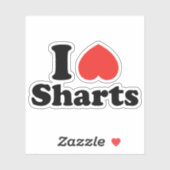 I Heart Sharts Sticker (Vel)