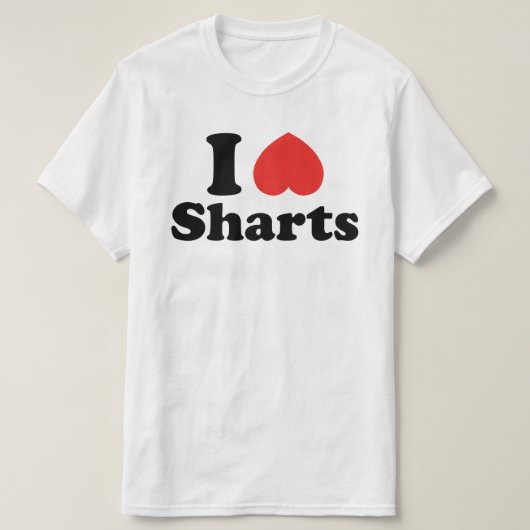 I Heart Sharts T-shirt (Design voorkant)