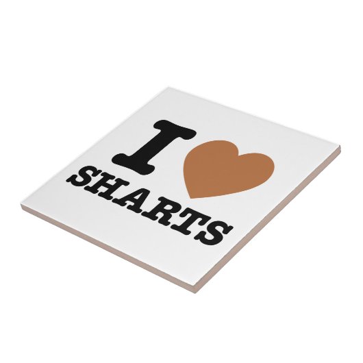 I Heart Sharts Tegeltje (Zijkant)