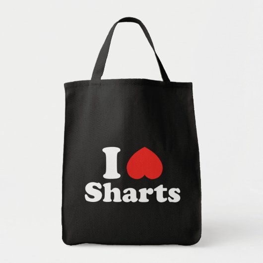 I Heart Sharts Tote Bag (Voorkant)
