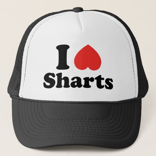 I Heart Sharts Trucker Pet (Voorkant)