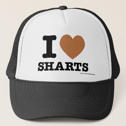 I Heart Sharts Trucker Pet (Voorkant)