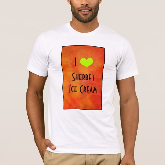 I Heart Sherbet Ice Cream T-shirt (Voorkant)