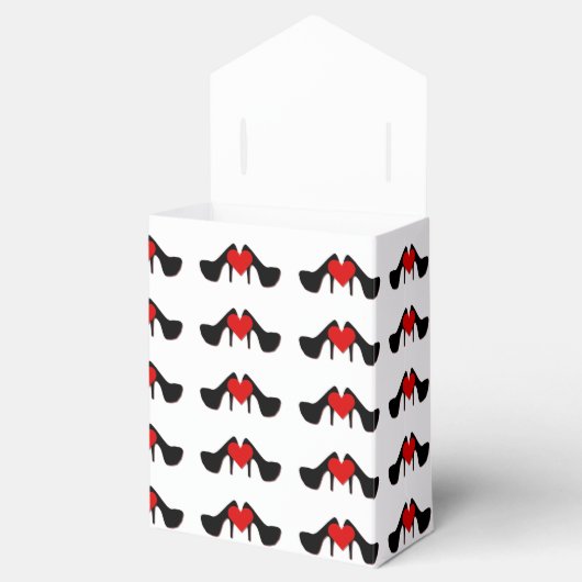 I Heart Shoes Pattern Favor Box Bedankdoosjes (Geopend)