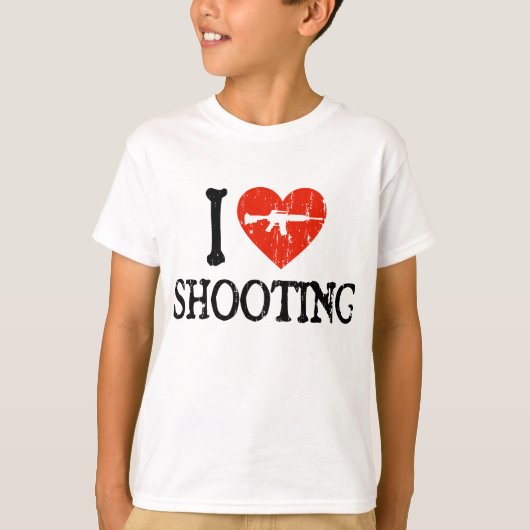 I Heart Shooting T-shirt (Voorkant)