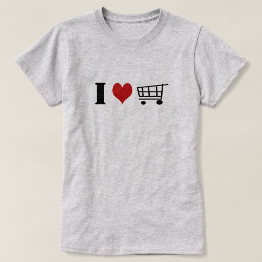 I Heart Shopping T-shirt (Design voorkant)