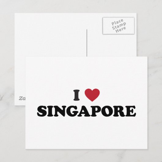 I Heart Singapore Briefkaart (Voorkant / Achterkant)