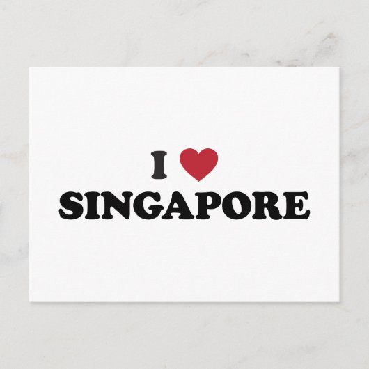 I Heart Singapore Briefkaart (Voorkant)