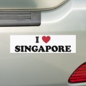 I Heart Singapore Bumpersticker (Op auto)