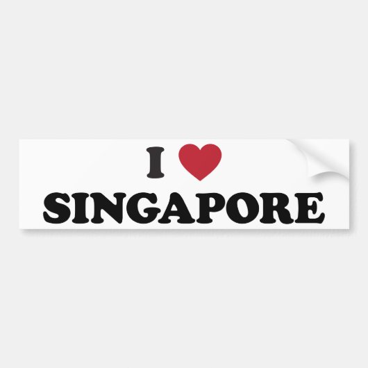 I Heart Singapore Bumpersticker (Voorkant)