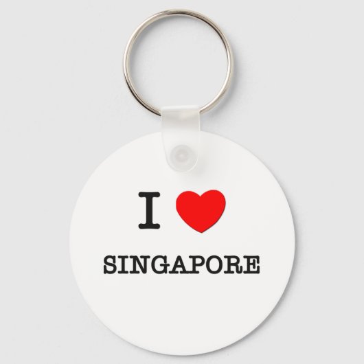 I Heart SINGAPORE Sleutelhanger (Voorkant)