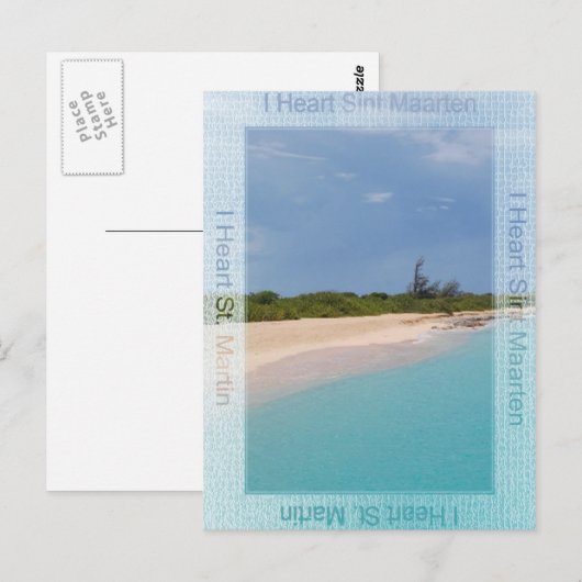 I Heart Sint Maarten Briefkaart (Voorkant / Achterkant)