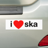 I Heart Ska Bumpersticker (Op auto)