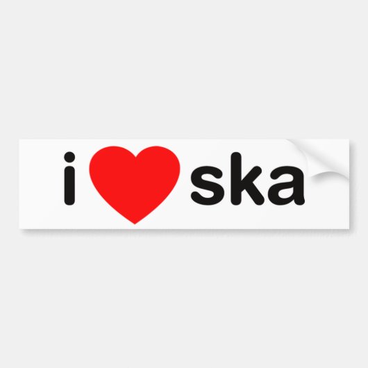 I Heart Ska Bumpersticker (Voorkant)