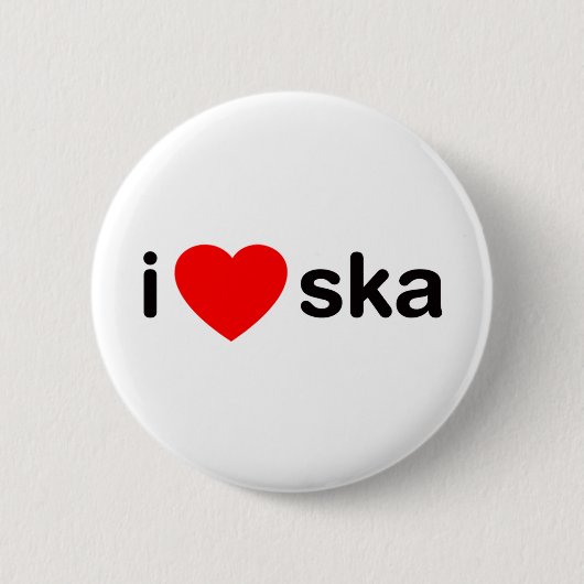 I Heart Ska Ronde Button 5,7 Cm (Voorkant)