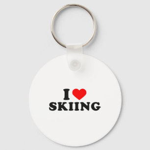 I Heart Skiing Love Snow Lover Sleutelhanger