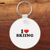 I Heart Skiing Love Snow Lover Sleutelhanger (Voorkant)