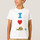 I Heart Snails Jeugd T-shirt (Voorkant)
