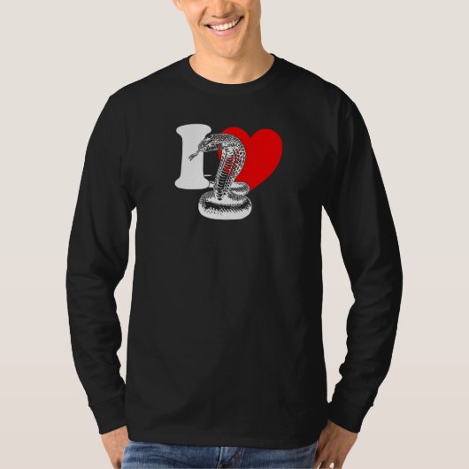 I Heart Snakes - Cute I Love Snakes, Snake Lover P T-shirt (Voorkant)