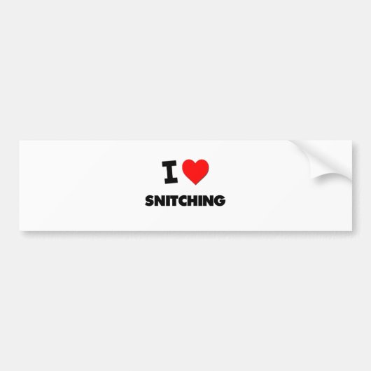I Heart Snitching Bumpersticker (Voorkant)