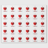 I Heart Snow Cadeaupapier (Vlak)