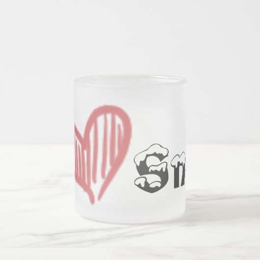 I Heart Snow Frosted Mok (Center)