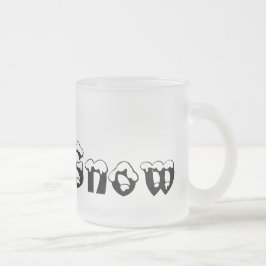 I Heart Snow Frosted Mok