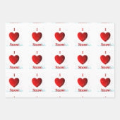 I Heart Snow Inpakpapier Vel (Voorkant 3)