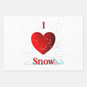 I Heart Snow Inpakpapier Vel (Voorkant 2)