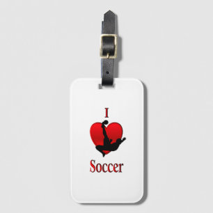 I Heart Soccer Bagagelabel