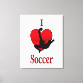I Heart Soccer Canvas Afdruk (Voorkant)