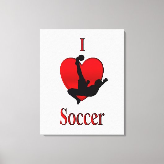 I Heart Soccer Canvas Afdruk (Voorkant)