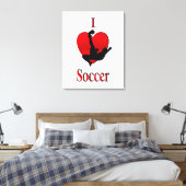 I Heart Soccer Canvas Afdruk (Insitu (Slaapkamer))